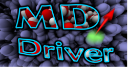 
              MDDriver Logo:
                Driving Molecular Dynamics codes by coupling with a CPU intensive visualization module.
            