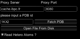 Pannel for selecting Atoms Color in UnityMol.